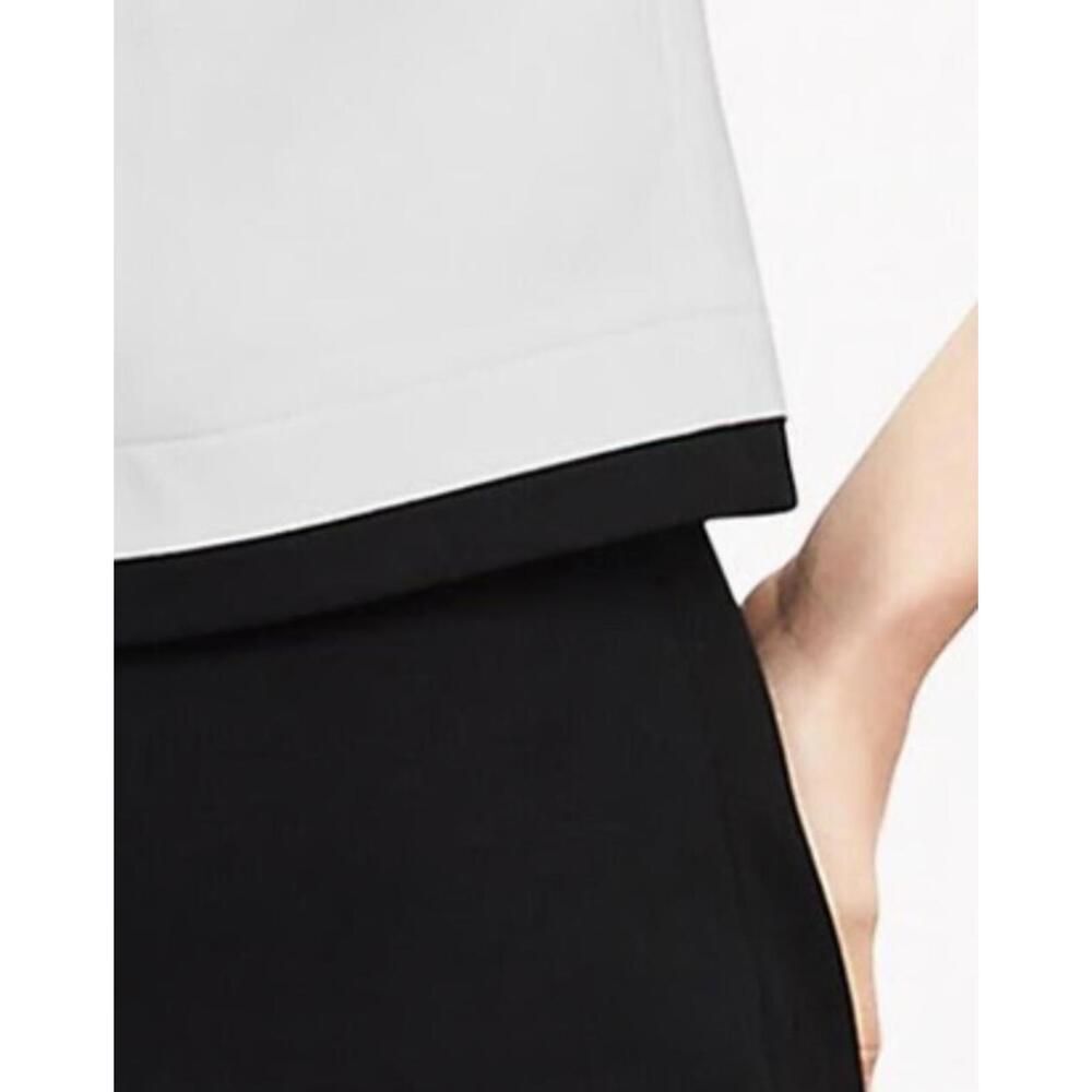 NEW Banana Republic Sloan Black White Color Block Ponte Shift Dress Stretch 14 - Picture 4 of 6